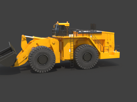 Heavy Wheeled Loader 3D Model