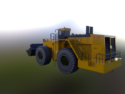 Heavy Wheeled Loader 3D Model