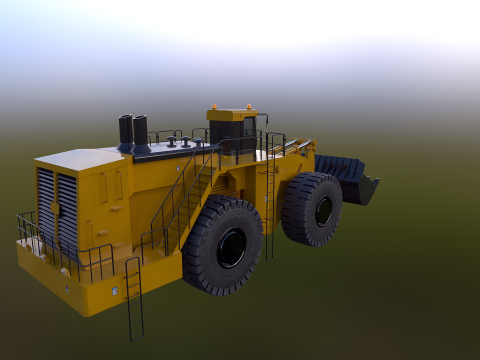 Heavy Wheeled Loader 3D Model