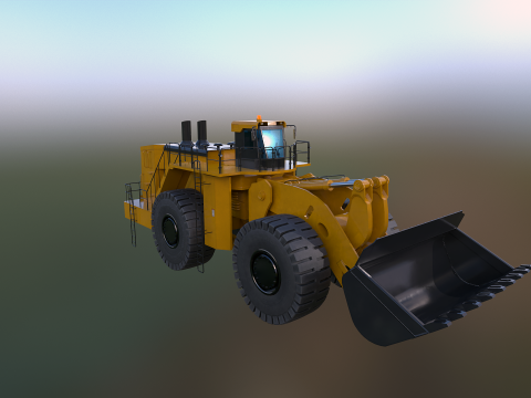 Heavy Wheeled Loader 3D Model
