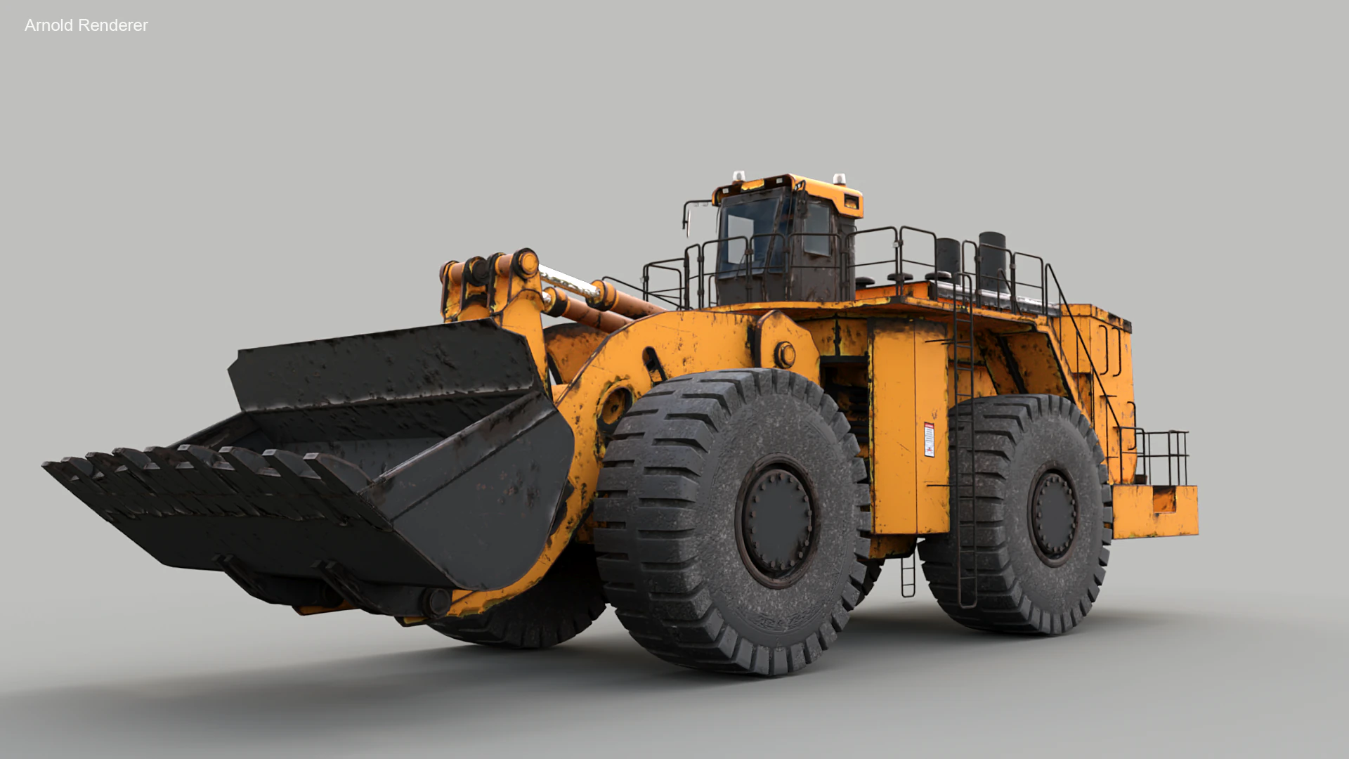 Pala gommata pesante arrugginita Modello 3D .c4d .max .obj .3ds .fbx .stl .blend 