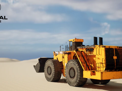 Pala gommata pesante arrugginita Modello 3D