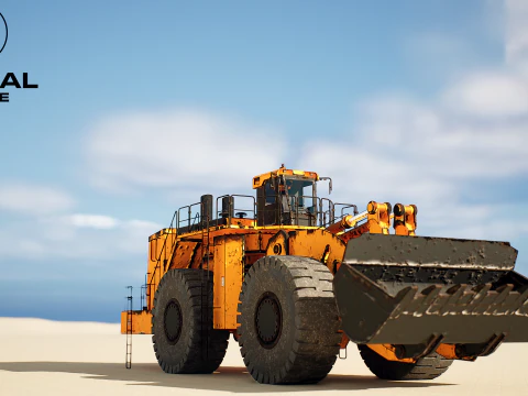 Pala gommata pesante arrugginita Modello 3D