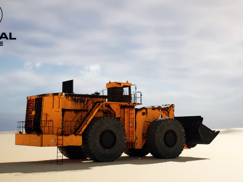 Pala gommata pesante arrugginita Modello 3D