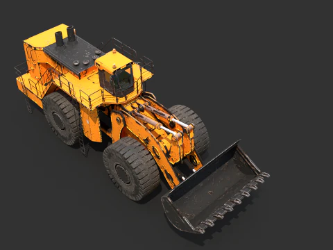 Pala gommata pesante arrugginita Modello 3D