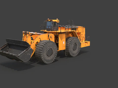 Pala gommata pesante arrugginita Modello 3D