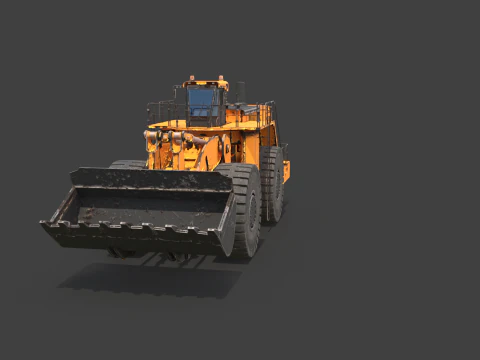 Pala gommata pesante arrugginita Modello 3D