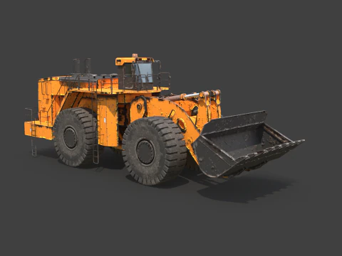 Pala gommata pesante arrugginita Modello 3D