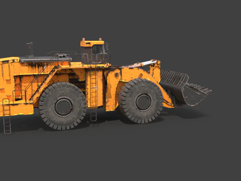 Pala gommata pesante arrugginita Modello 3D