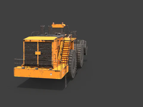 Pala gommata pesante arrugginita Modello 3D