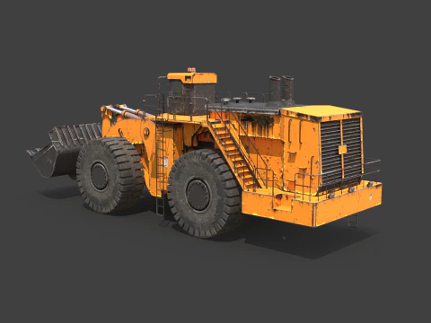 Pala gommata pesante arrugginita Modello 3D