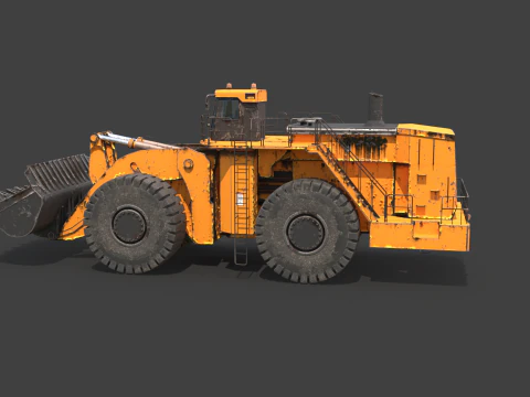 Pala gommata pesante arrugginita Modello 3D