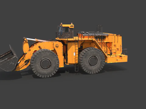 Pala gommata pesante arrugginita Modello 3D