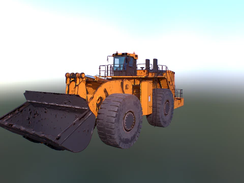 Pala gommata pesante arrugginita Modello 3D