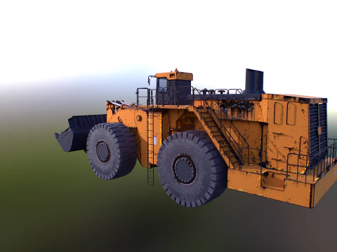 Pala gommata pesante arrugginita Modello 3D