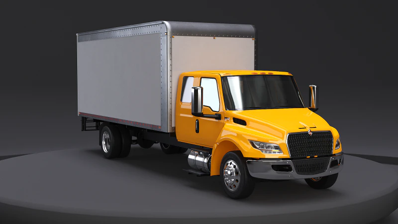 Cami&oacute;n caja con cabina extendida International MV 2023 Modelo 3D .c4d .max .obj .3ds .fbx .stl .blend 