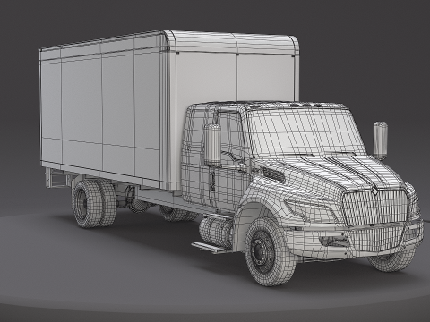 अंतर्राष्ट्रीय एमवी 2023 विस्तारित कैब बॉक्स ट्रक 3D मॉडल