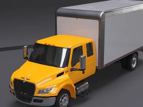 Cami&oacute;n caja con cabina extendida International MV 2023 Modelo 3D