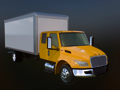 Cami&oacute;n caja con cabina extendida International MV 2023 Modelo 3D