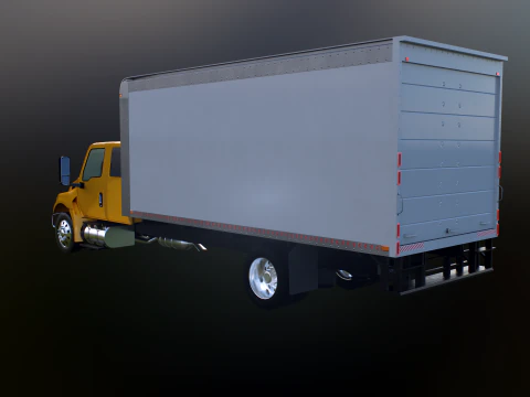 Cami&oacute;n caja con cabina extendida International MV 2023 Modelo 3D