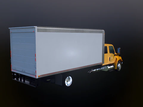 Cami&oacute;n caja con cabina extendida International MV 2023 Modelo 3D