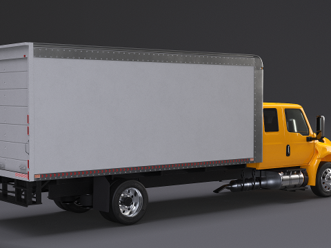 अंतर्राष्ट्रीय एमवी 2023 विस्तारित कैब बॉक्स ट्रक 3D मॉडल