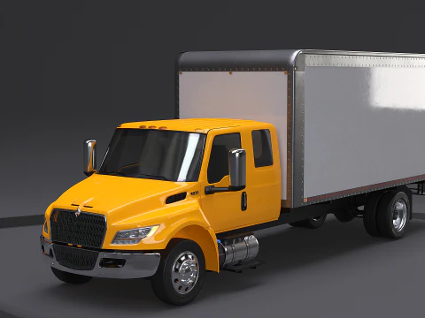 Cami&oacute;n caja con cabina extendida International MV 2023 Modelo 3D