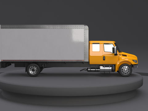 अंतर्राष्ट्रीय एमवी 2023 विस्तारित कैब बॉक्स ट्रक 3D मॉडल