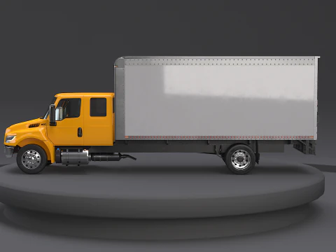 Cami&oacute;n caja con cabina extendida International MV 2023 Modelo 3D