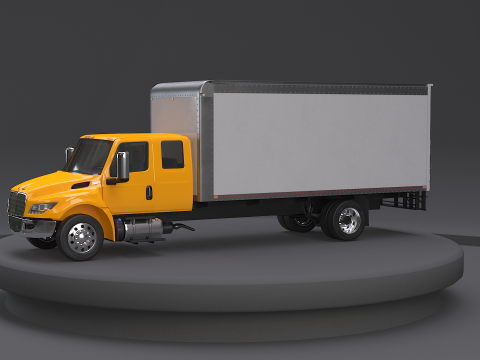 अंतर्राष्ट्रीय एमवी 2023 विस्तारित कैब बॉक्स ट्रक 3D मॉडल