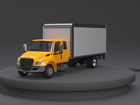 Cami&oacute;n caja con cabina extendida International MV 2023 Modelo 3D
