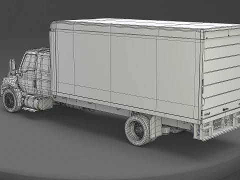 Cami&oacute;n caja con cabina extendida International MV 2023 Modelo 3D