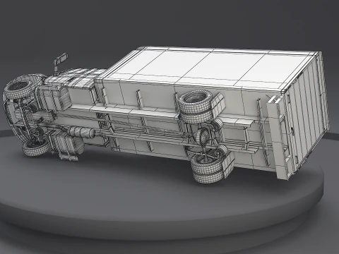 Cami&oacute;n caja con cabina extendida International MV 2023 Modelo 3D