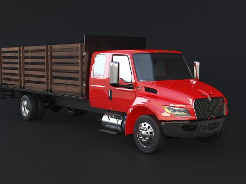 International MV 2023 Stake Flatbed 3D Modell