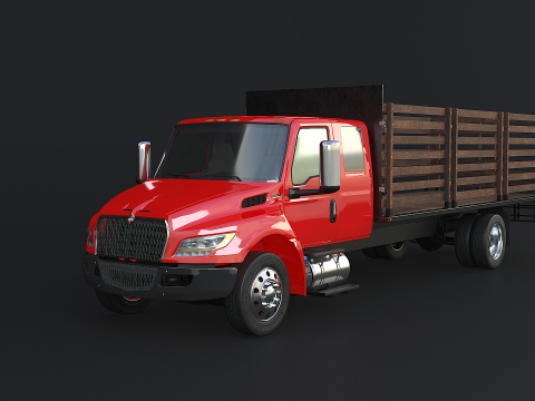 International MV 2023 Stake Flatbed 3D Model