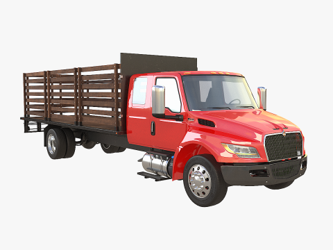 International MV 2023 Stake Flatbed 3D Model
