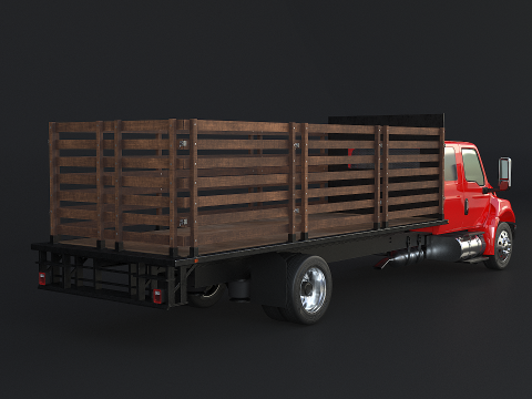 International MV 2023 Stake Flatbed 3D Model