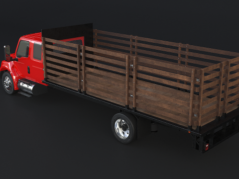 International MV 2023 Stake Flatbed 3D Model