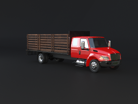 International MV 2023 Stake Flatbed 3D Model