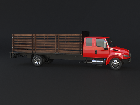 International MV 2023 Stake Flatbed 3D Model