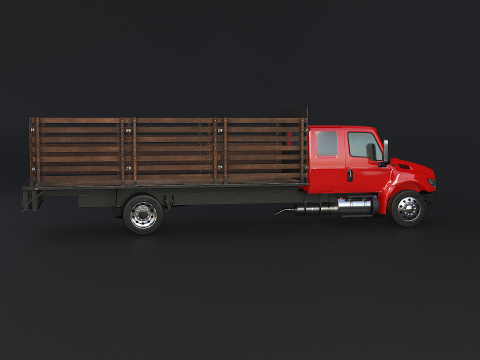 International MV 2023 Stake Flatbed 3D Model