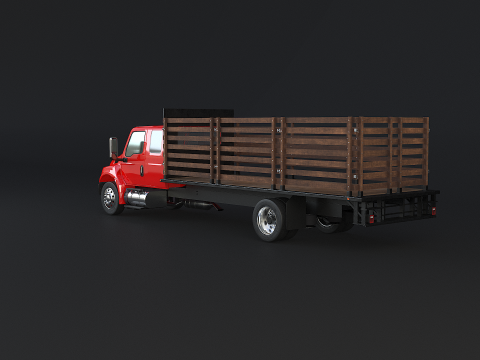 International MV 2023 Stake Flatbed 3D Model