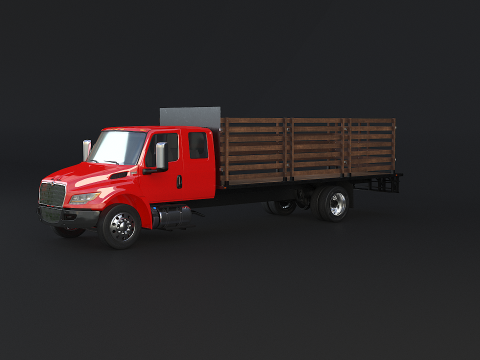 International MV 2023 Stake Flatbed 3D Model