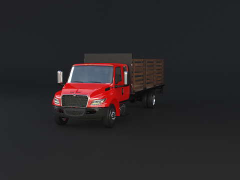 International MV 2023 Stake Flatbed 3D Model
