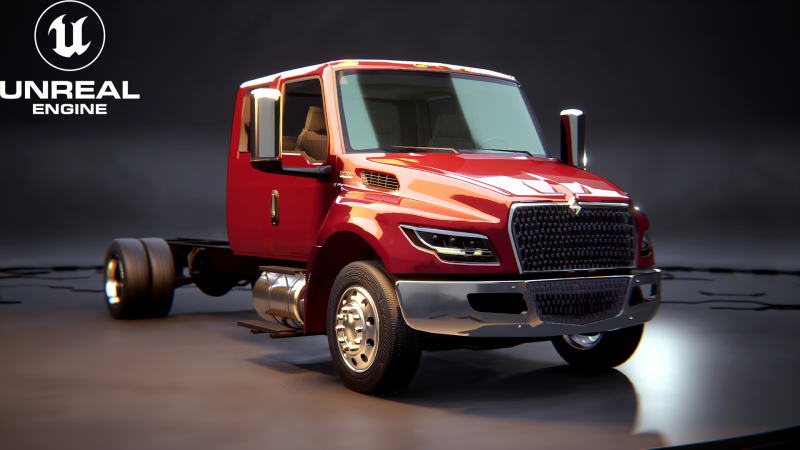 International MV Extended Cab 3D Model .c4d .max .obj .3ds .fbx .stl .blend