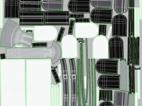 International MV Extended Cab 3D Model
