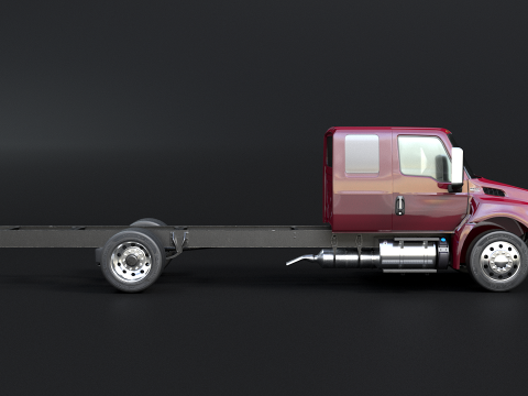 International MV Extended Cab 3D Model