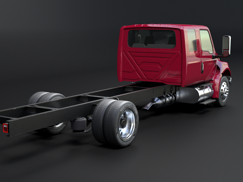 International MV Extended Cab 3D Model
