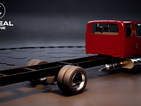International MV Extended Cab 3D Model