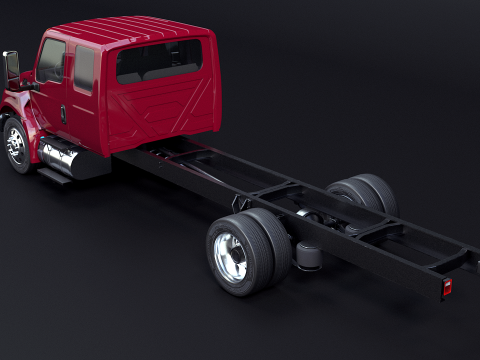 International MV Extended Cab 3D Model